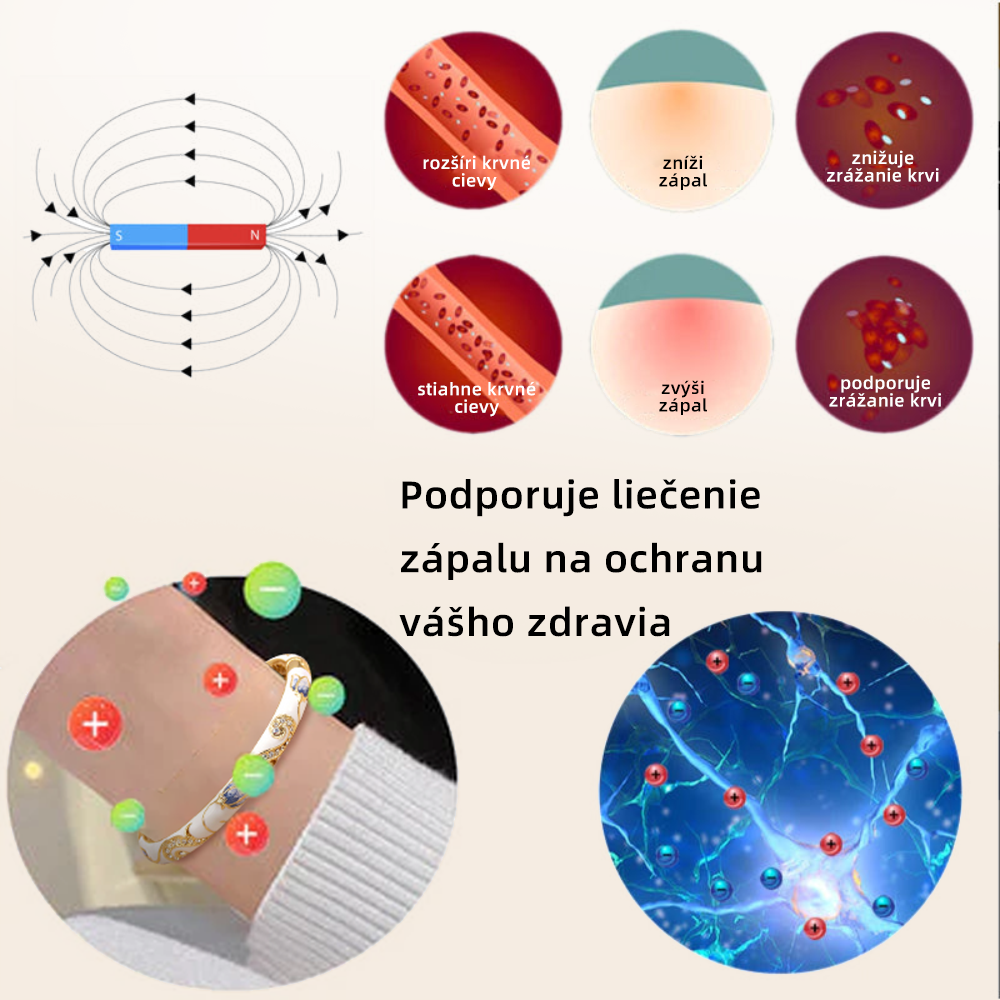 𝐂𝐙𝐓𝐈𝐂𝐋𝐄™Zlatý náramok s kláštornou emalou👩‍⚕️ Magnetická lymfatická terapia❤️‍🔥