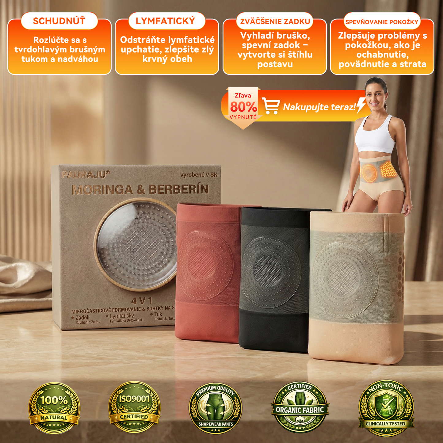 Oficiálny obchod značky |✅𝑷𝑨𝑼𝑹𝑨𝑱𝑼®  MORINGA & BERBERÍN 4V 1 MIKROČASTICOVÉ FORMOVANIE & ŠORTKY NA SPALOVANIE TUKU💎